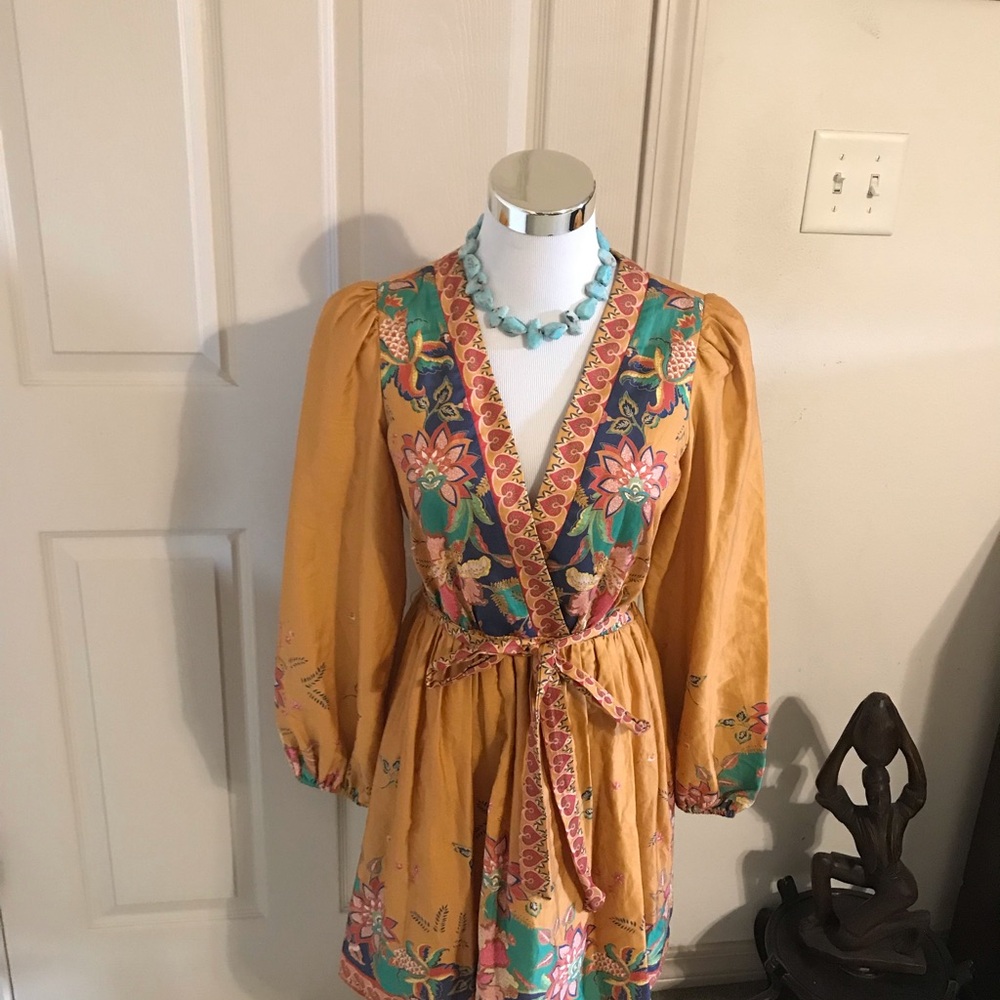 Antonio Melani Floral Wrap Dress with Tie Waist